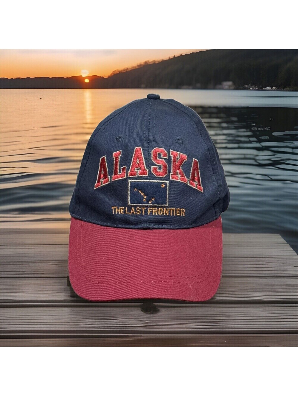 Alaska The Last Frontier Glacier Northern Lights Mendenhall Iceberg Baseball Cap